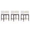Manhattan Comfort Kingsley Counter Stool in Ivory and Dark Walnut, PK3 3-CS005-IV - alternate 1